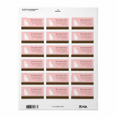 Katze Katze Haustier Silhouette rosa Rückgabe oder Adressaufkleber (Vorne)