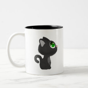 Katze Katze Katze Katze Katze Tiere Hauskatze. Zweifarbige Tasse
