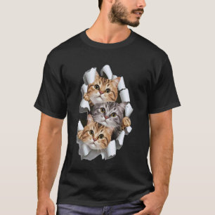 Katze , Katze , Katze Zerrissenes Tuch , Kätzchen, T-Shirt