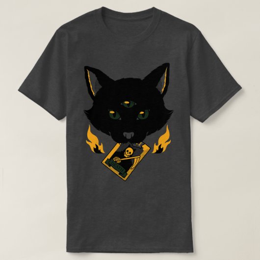 Katze Katze Tarot Tod durch Tobe Fonseca T-Shirt (Design vorne)