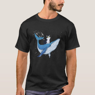 Katze Katze Wal Weltraum Lustig Kitten Buckelwal R T-Shirt