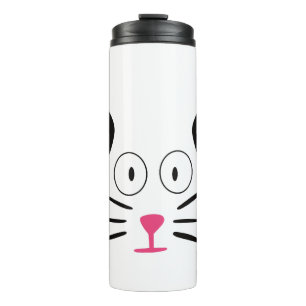 Katze; Katzen Gesicht; Freundliche Katze Thermosbecher