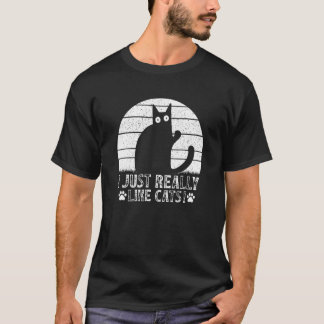 Katze Katzen Ich mag Katzen einfach so sehr T-Shirt