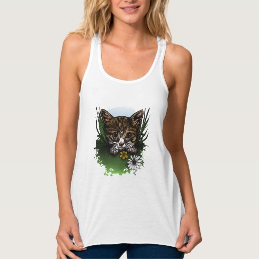Katze, Katzen, Kätzchen, Haustiere, Tiere, wild le Tank Top (Vorderseite)