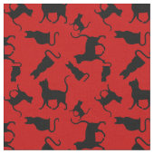Katze/Katzen Kätzchen/Kätzchen, Silhouette, hellro Stoff (Nahaufnahme)