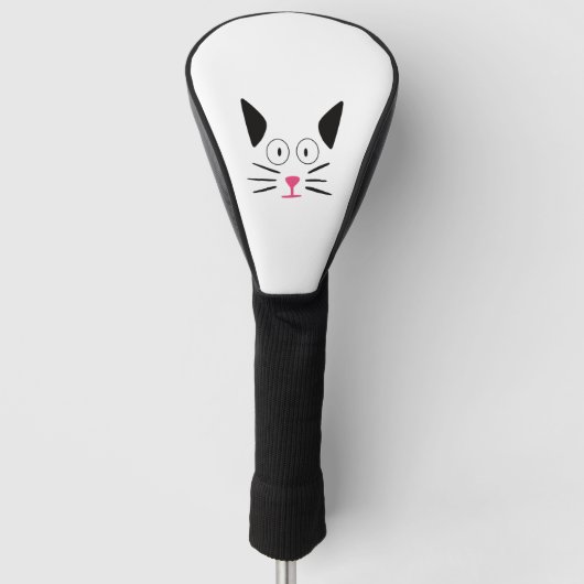 Katze; Katzengesicht; freundliche Katze Golf Headcover (Vorderseite)
