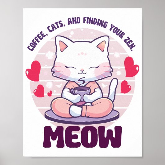 Katze - Kawaii Poster (Vorne)