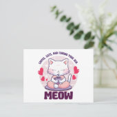 Katze - Kawaii Postkarte (Stehend Vorderseite)