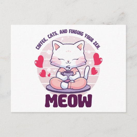 Katze - Kawaii Postkarte (Vorderseite)