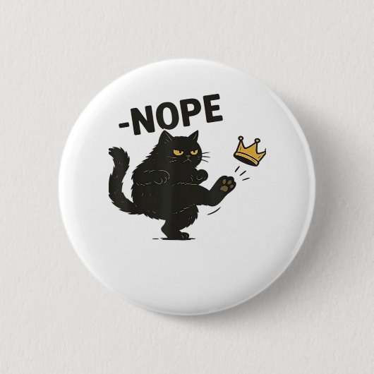 Katze Keine Könige In Amerika Button (Vorderseite)