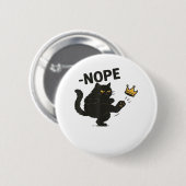 Katze Keine Könige In Amerika Button (Vorne & Hinten)