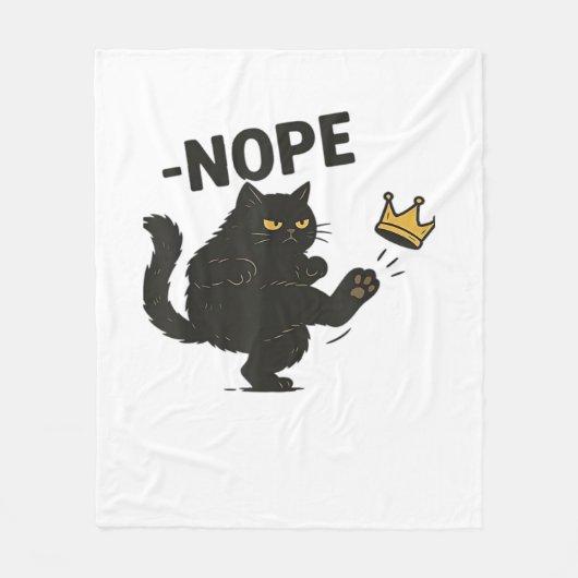 Katze Keine Könige In Amerika  Fleecedecke (Vorderseite)