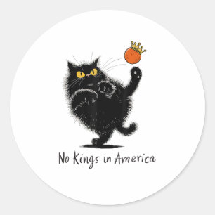 Katze Keine Könige In Amerika Wir Das Volk Politis Runder Aufkleber