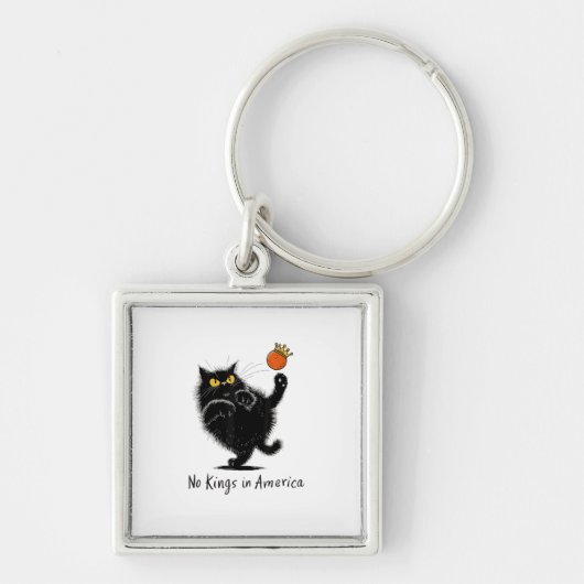 Katze Keine Könige In Amerika Wir Das Volk Politis Schlüsselanhänger (Vorne)
