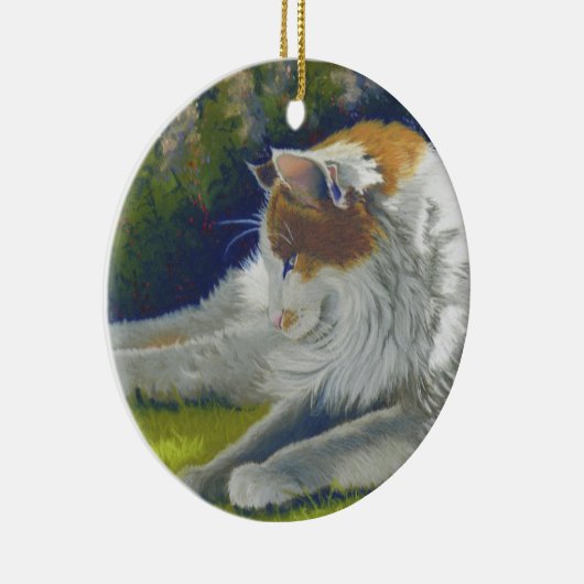 Katze Keramik Ornament (Rechts)