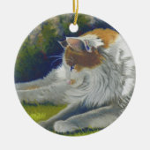 Katze Keramik Ornament (Vorne)