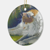 Katze Keramik Ornament (Links)