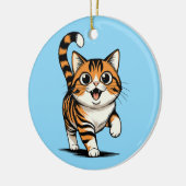 Katze Keramik Ornament (Links)