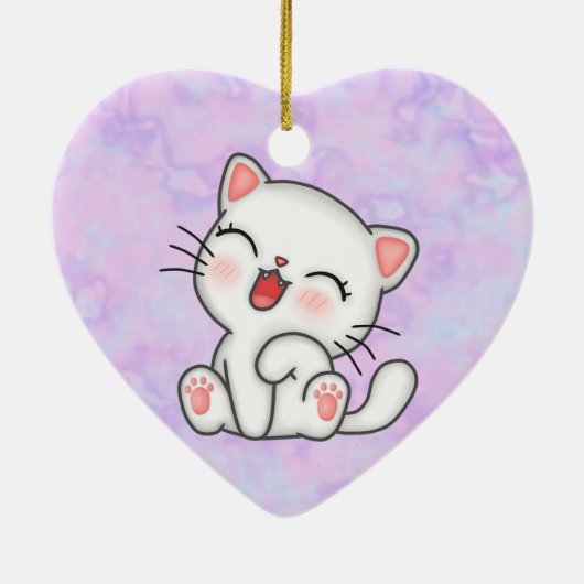 Katze Keramik Ornament (Hinten)