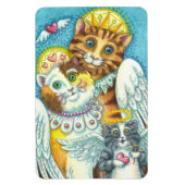 KATZE, KITTEN & MAUSANGELN IN HEAVEN, HALO & WINGS MAGNET (Vertikal)