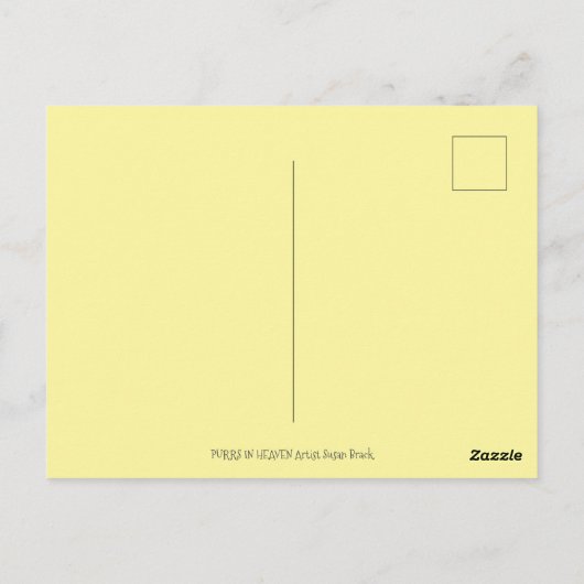 KATZE, KITTEN & MAUSANGELN IN HEAVEN, HALO & WINGS POSTKARTE (Rückseite)