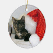 Katze, Kitten, Weihnachten, Rettung Keramik Ornament (Links)