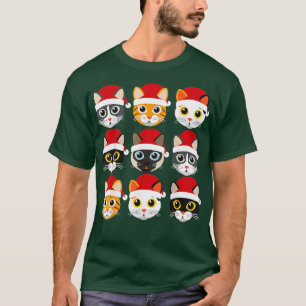 Katze Kitty Lustige Katze Weihnachtsmann Weihnacht T-Shirt