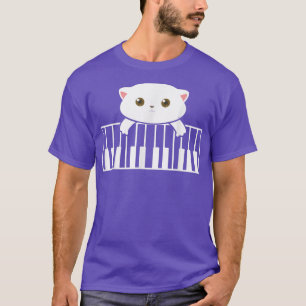 Katze Klavier spielt Musikliebhaber Katzenbesitzer T-Shirt