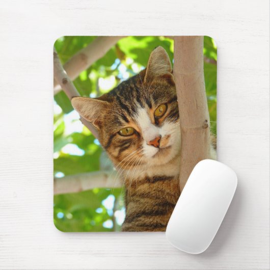 Katze Klettern am Baum Mousepad (Mit Mouse)