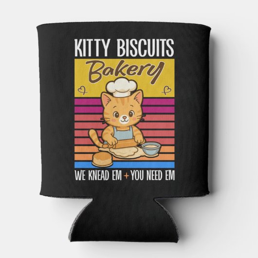 Katze Kneten Baker Kitty Biscuits Wir Knead Em You Dosenkühler (Rückseite)