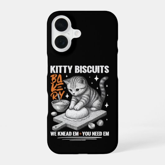 Katze Kneten Baker Kitty Biscuits Wir Knead Em You iPhone 16 Hülle (Rückseite)