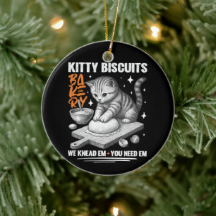 Katze Kneten Baker Kitty Biscuits Wir Knead Em You Keramik Ornament