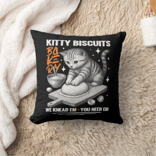 Katze Kneten Baker Kitty Biscuits Wir Knead Em You Kissen