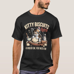 Katze Kneten Kätzchen Kekse Bäckerei Wir Kneten Si T-Shirt