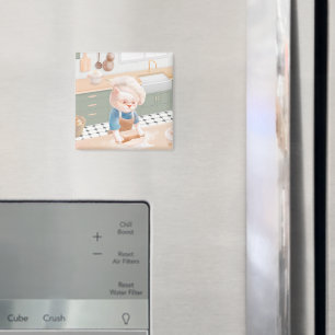 Katze Koch Backen in der Küche Magnet