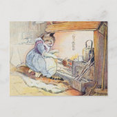 Katze Kochen mit der Feuerrezeptkarte Postkarte (Vorderseite)