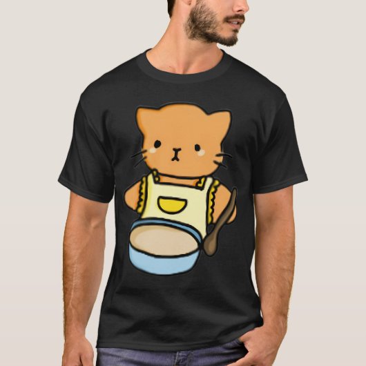 Katze kocht T-Shirt (Vorderseite)