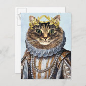 Katze Königin 2 Postkarte (Vorne/Hinten)