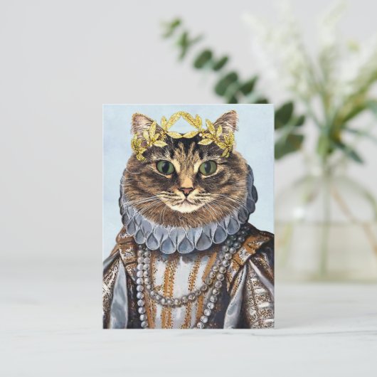 Katze Königin 2 Postkarte (Stehend Vorderseite)