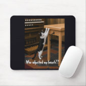 Katze kratzt eine Orgelbank Mousepad (Mit Mouse)