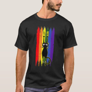 Katze kratzt Gay Pride Kätzchen Pfote Stolz Lgbt T-Shirt