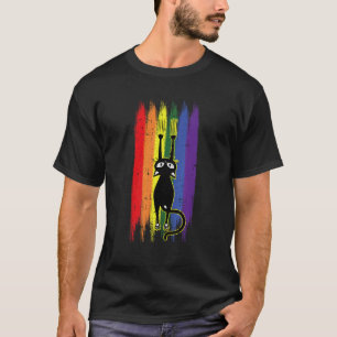 Katze kratzt Gay Pride Lustige Katzenpfote Stolz L T-Shirt