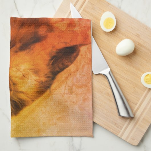 Katze Küchentücher (Viertel Falte)