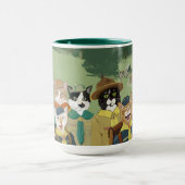 Katze kundschaftet Kaffee-oder Kakao-Tasse Tasse (Zentrum)