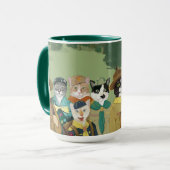 Katze kundschaftet Kaffee-oder Kakao-Tasse Tasse (Vorderseite Links)