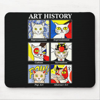 Katze Kunstgeschichte Lustige Malerei Lehrer Kunst Mousepad