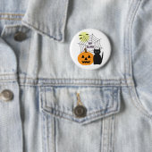 Katze & Kürbis Halloween Button (Beispiel)