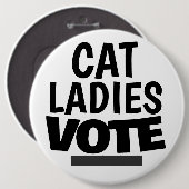 KATZE LADIES SCHALTFLÄCHEN FÜR DIE ABSTIMMUNG BUTTON (Vorne & Hinten)