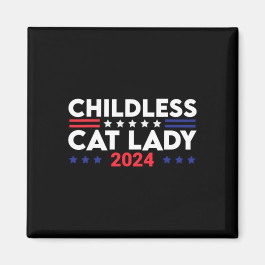 Katze Lady 2024 Gesinnte politische Wahlen Demokra Magnet (Vorne)