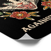 Katze Lady Against Faschismus Feminist Funny Cat 2 Poster (Ecke)